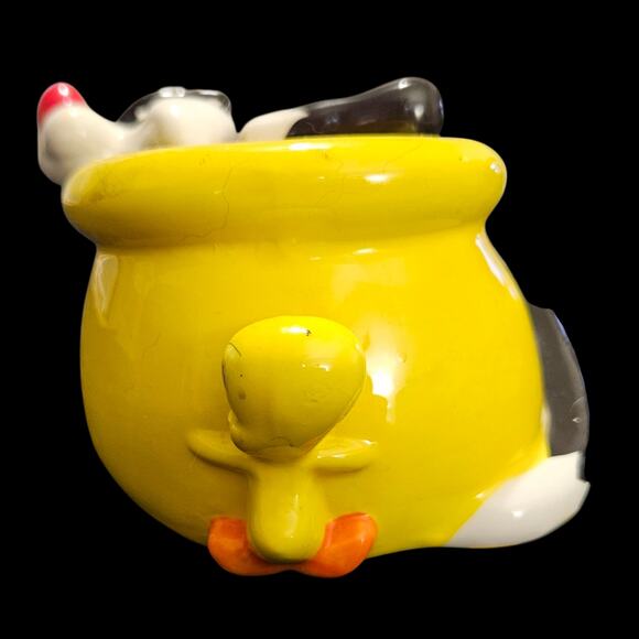 Sylvester & Tweety Looney Tunes Ceramic Planter Pot Holder Warner Bros 2003 - Picture 4 of 7